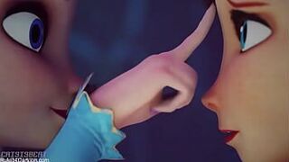 Эльза и Анна в кубике льда, бдсм - порно видео