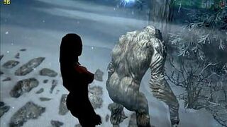 Тролль атаковал путешественника в скайриме - порно видео